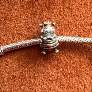 Authentic Pandora Queen Bee with Gold Crown Retired Charm